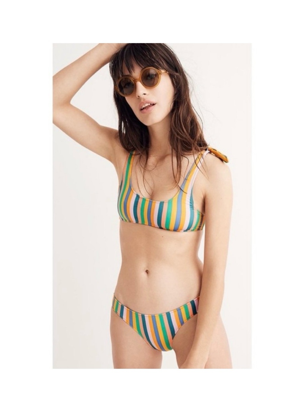 J.Crew Candy Stripe Two Piece Bikini